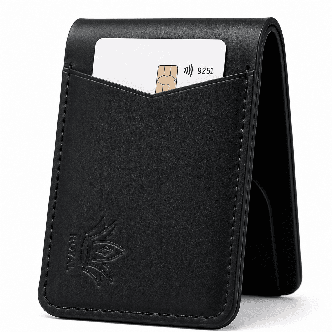 ROYAL Hand-Stitch Front Pocket Wallet β Black