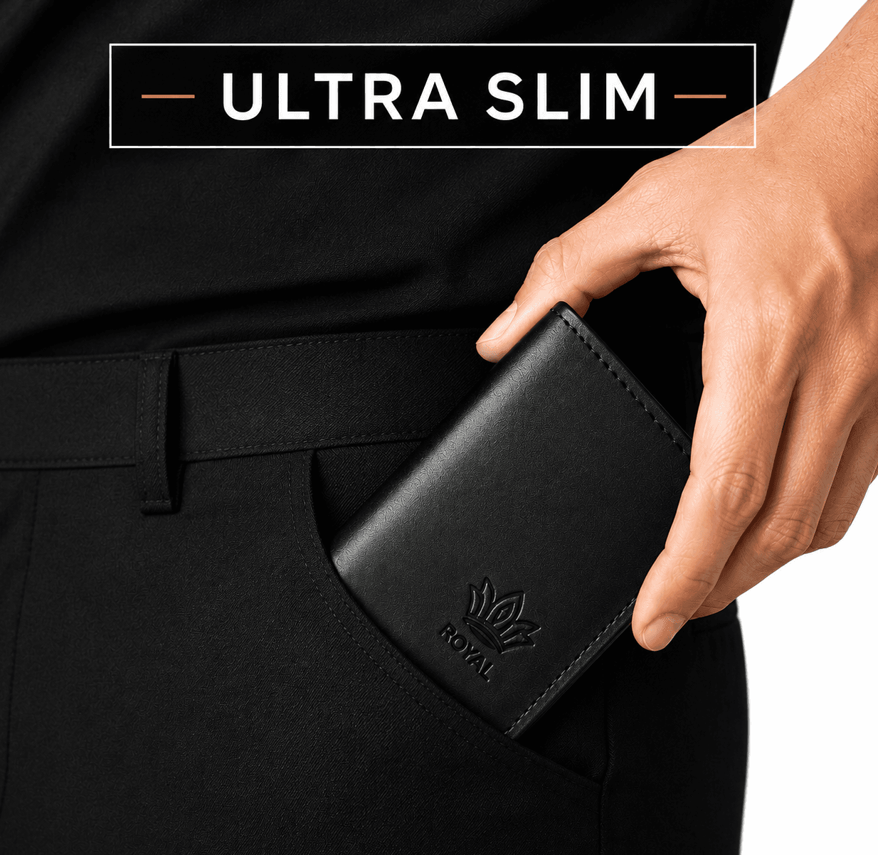 ROYAL Hand Made Card Holder — Black