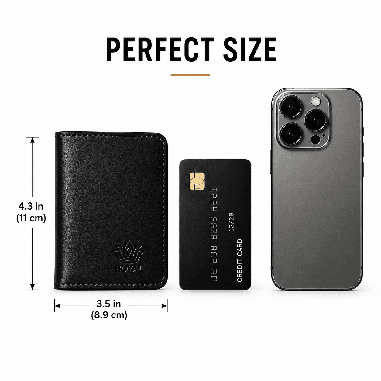 ROYAL Hand Made Card Holder — Black