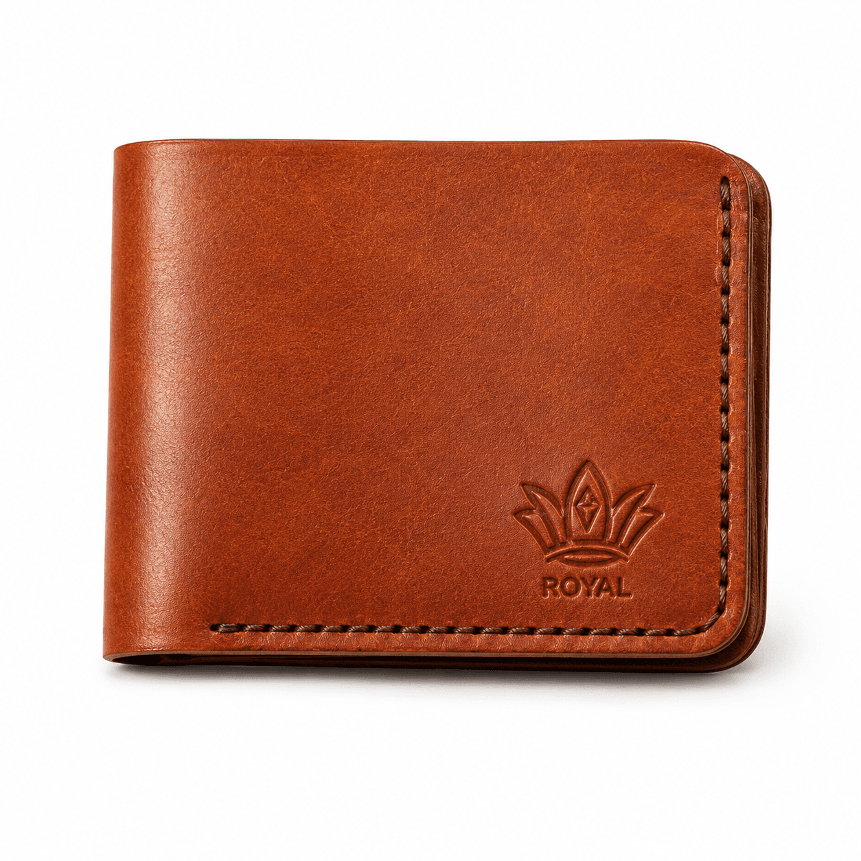 Royal Hand Made Regular 3 Pocket Wallet β Tan β Tan full-grain leather