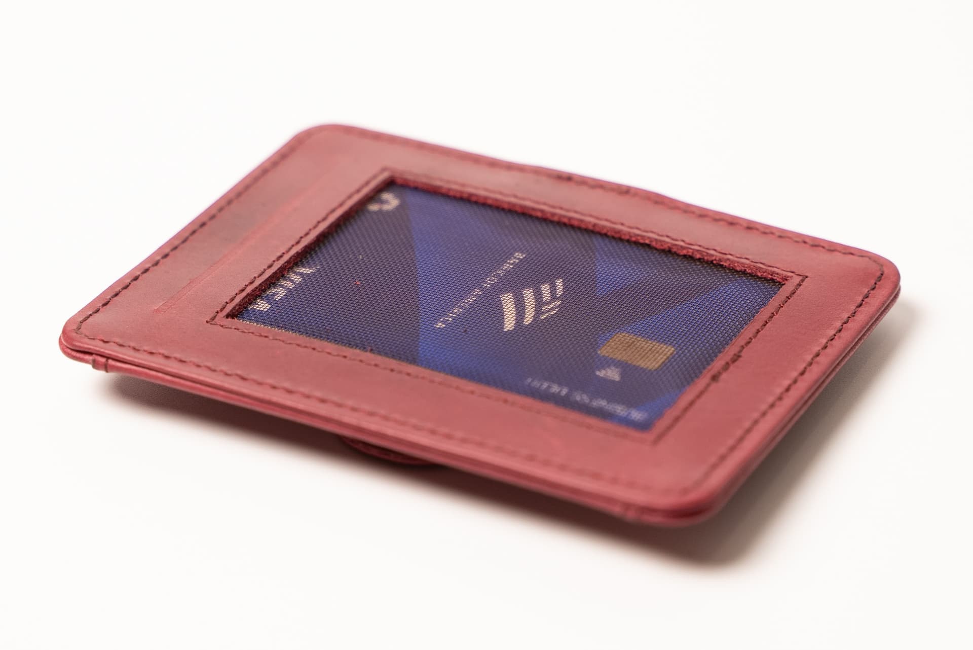 ROYAL Short Flap Card Holder — Burgundy