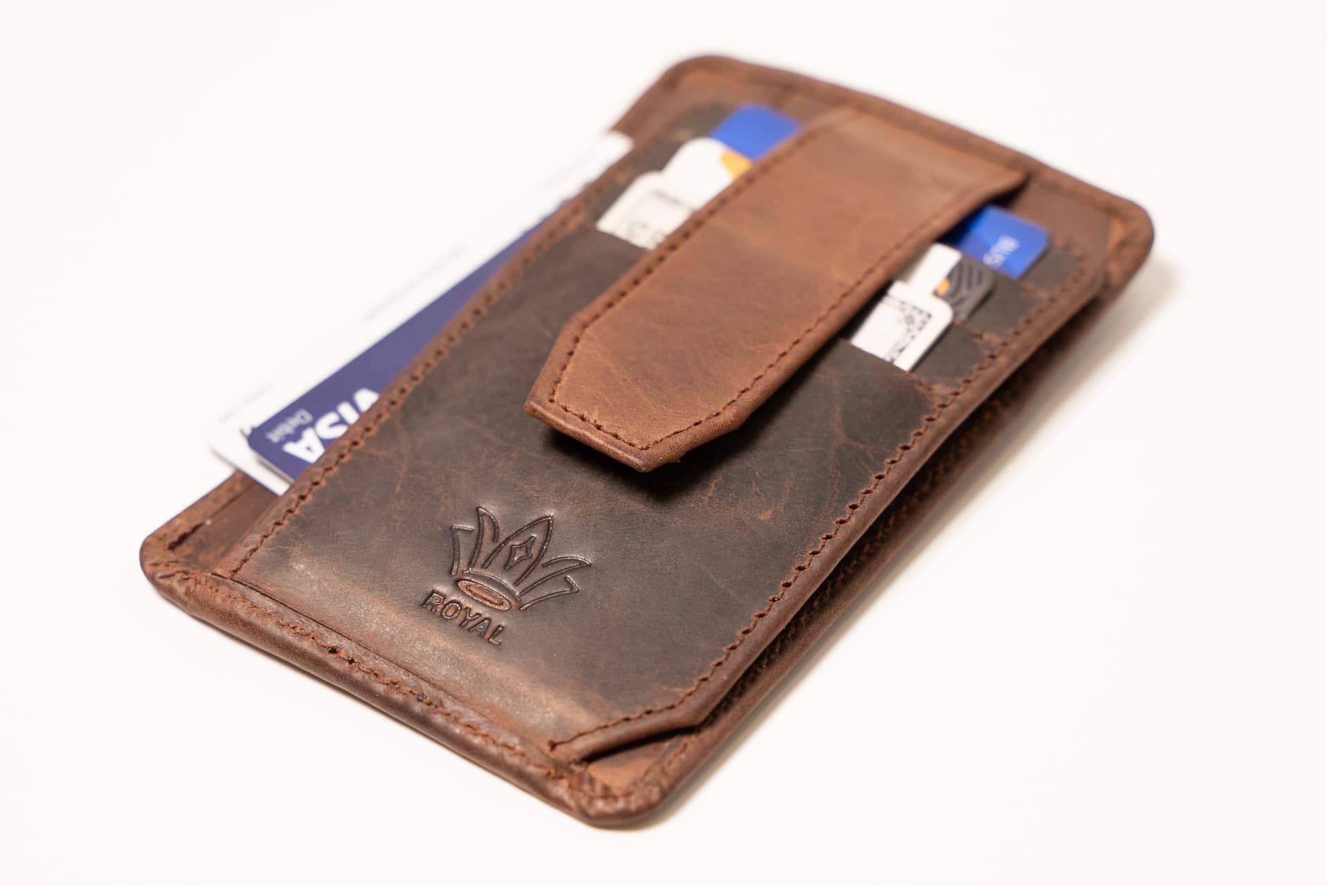 ROYAL Long Flap Card Holder — Chocolate