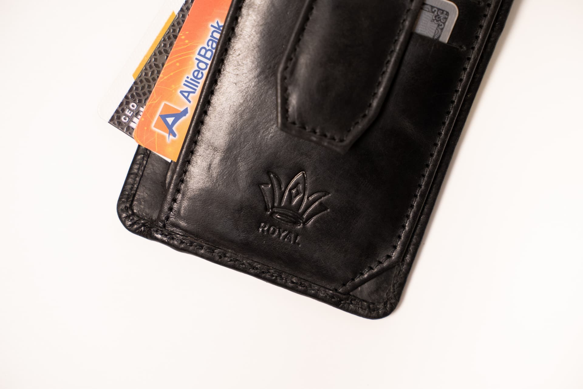 ROYAL Long Flap Card Holder — Black