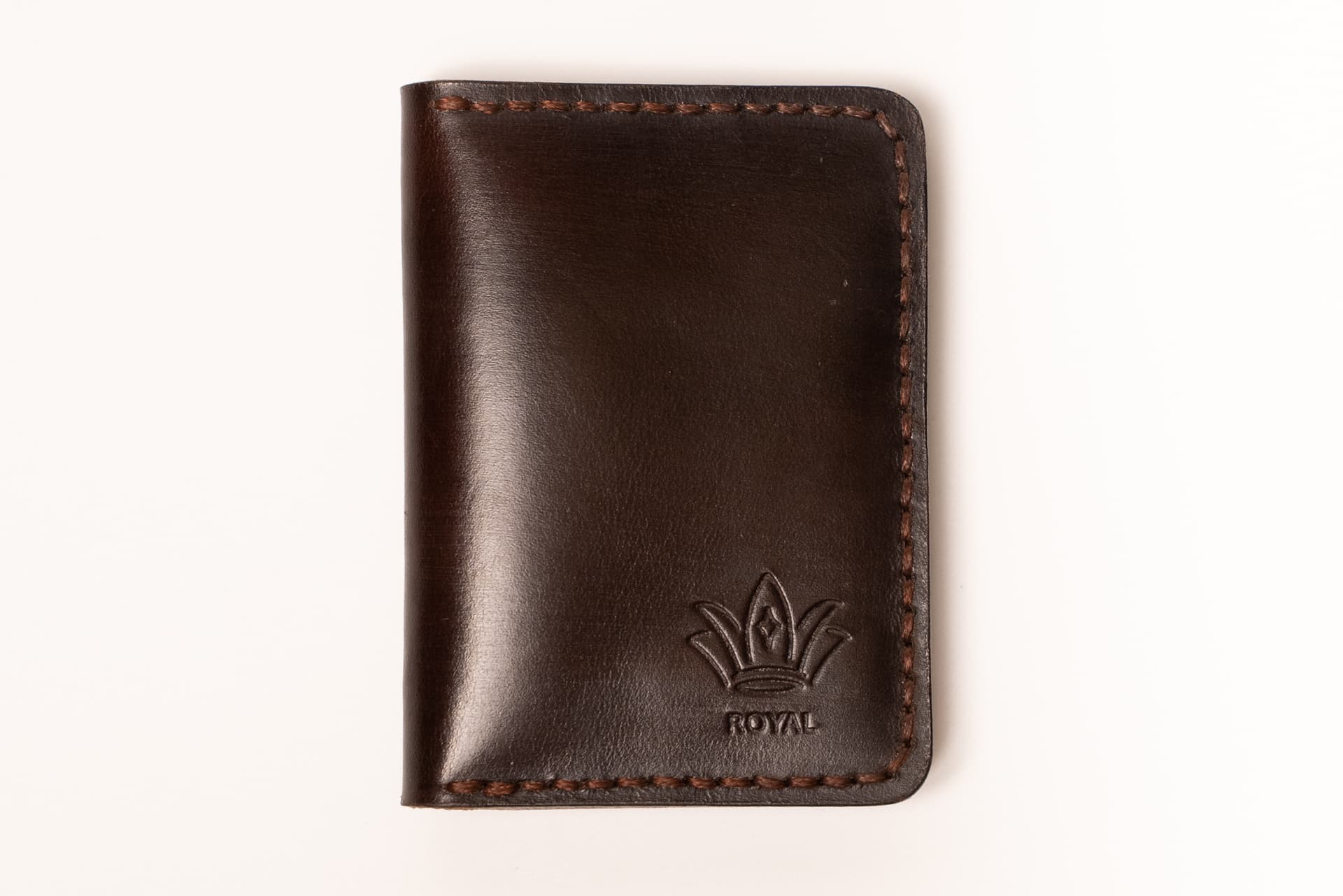 ROYAL Hand Made Card Holder — Brown