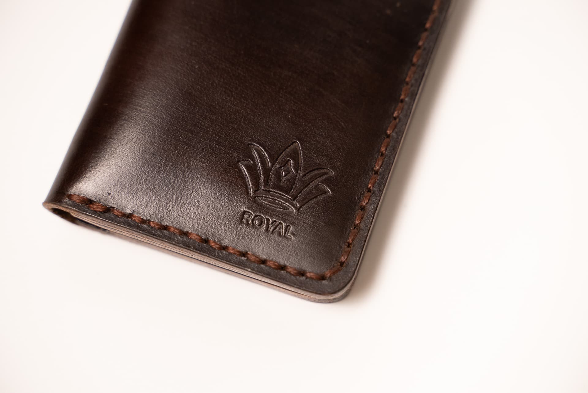 ROYAL Hand Made Card Holder — Brown