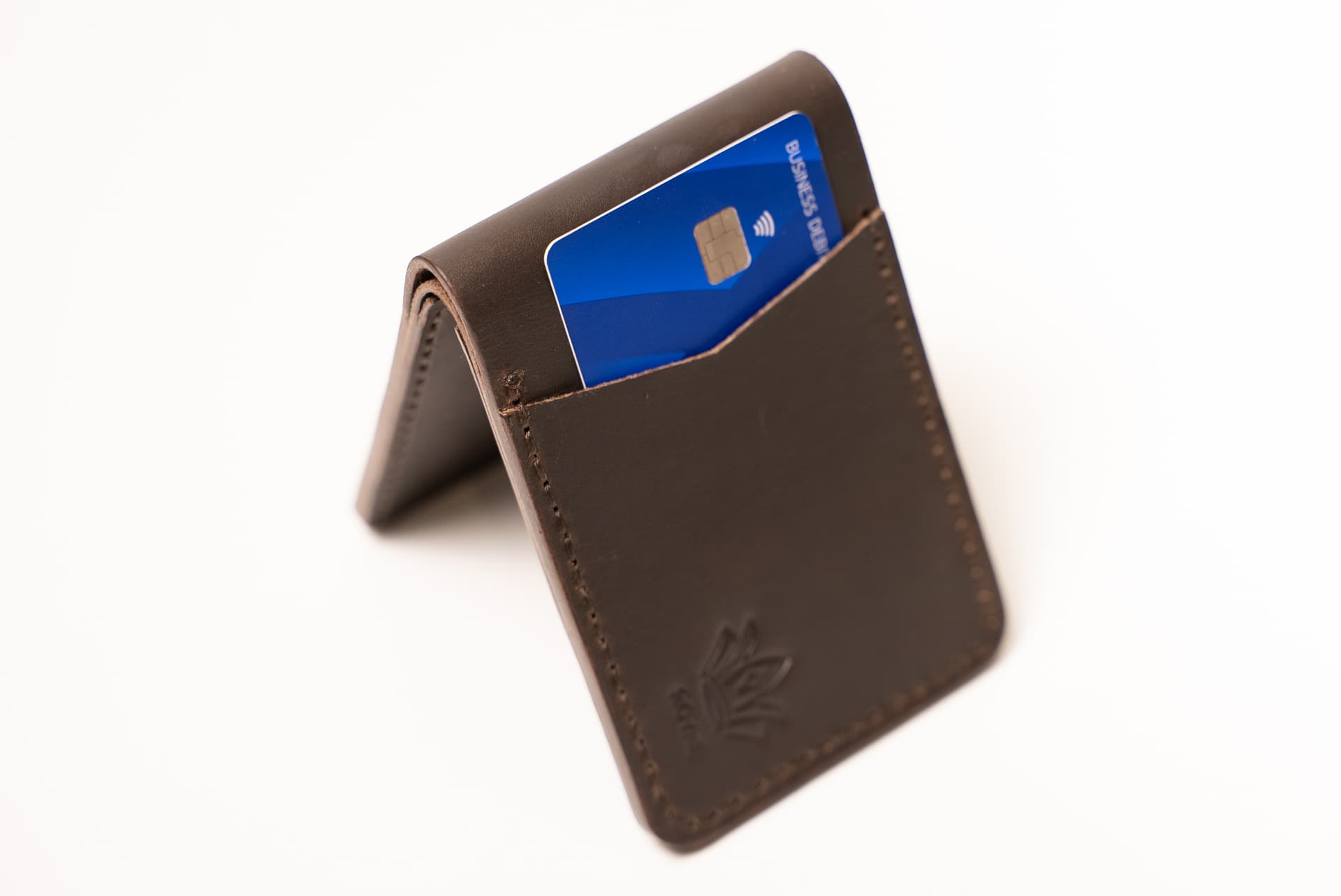 ROYAL Hand Stitch Front Pocket Wallet — Chocolate