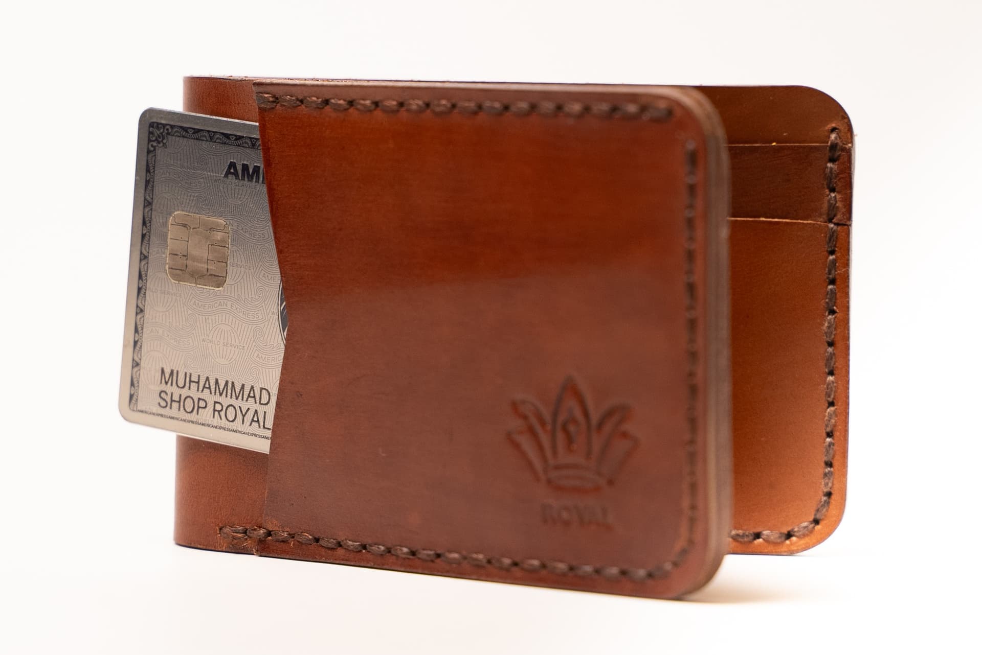 ROYAL Hand Stitch Front Pocket Wallet — Tan