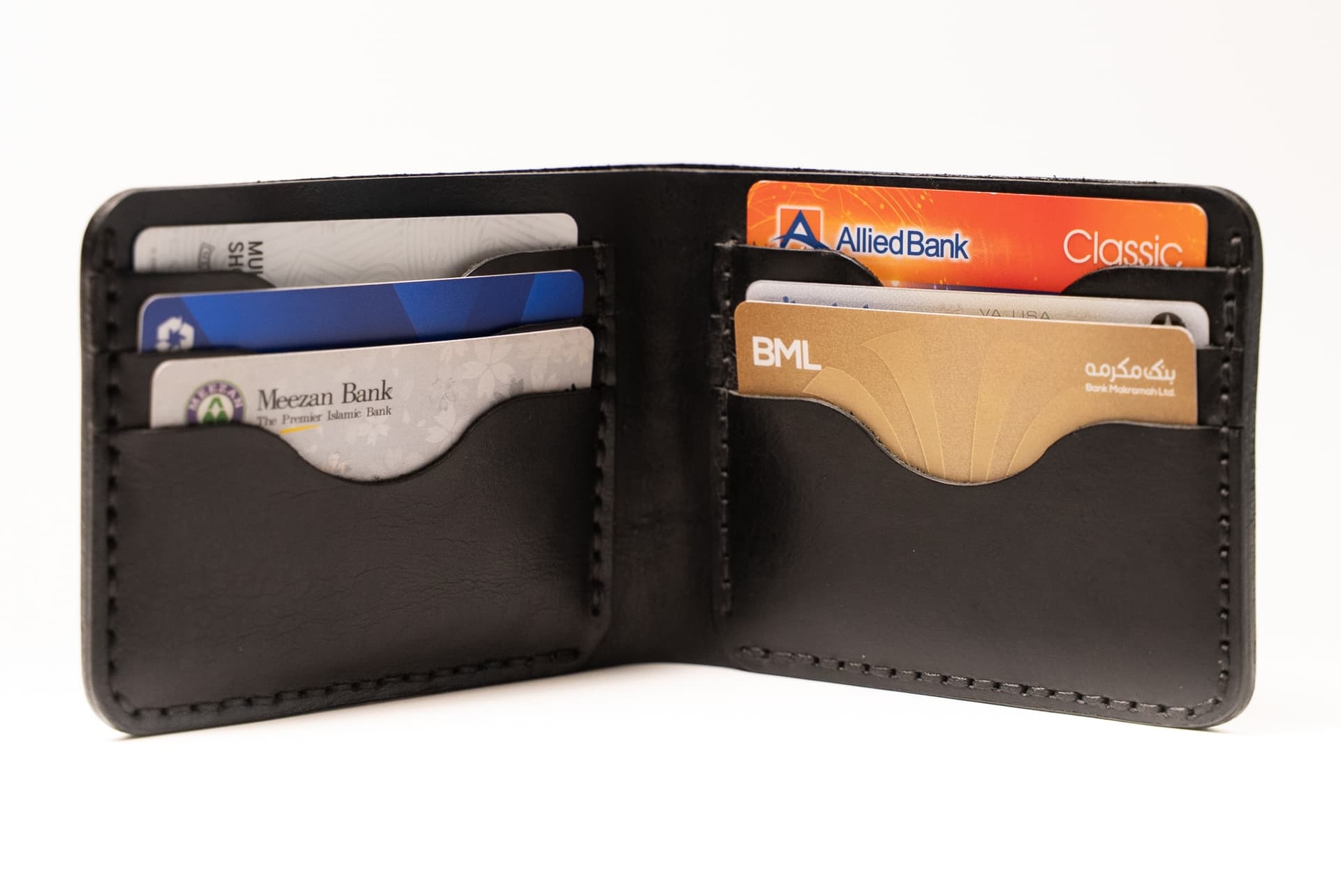 ROYAL Hand Made Regular 3 Pocket Wallet — Black