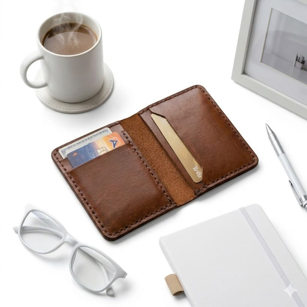ROYAL Hand Made Card Holder — Tan