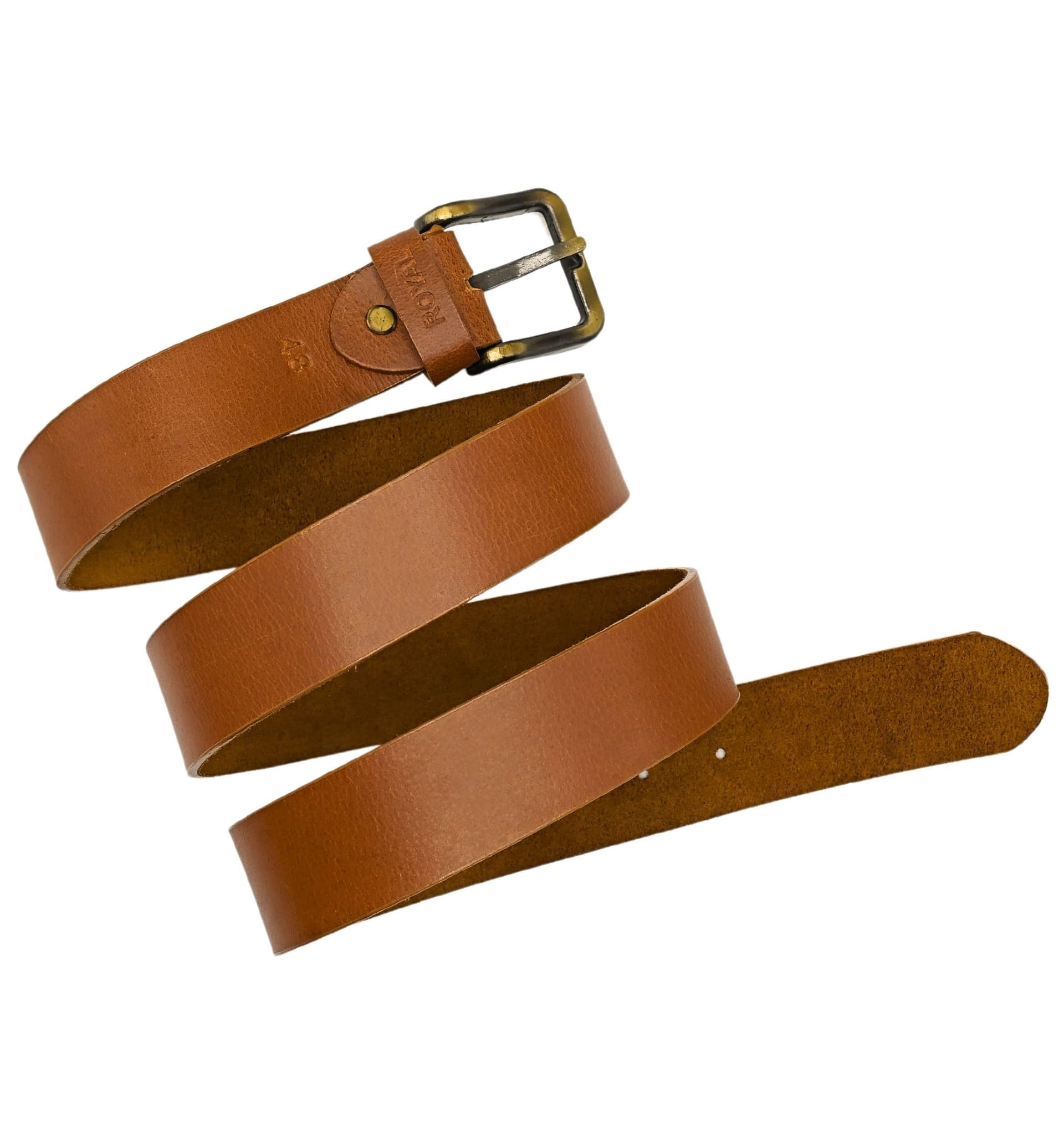 ROYAL Hand Crafted Leather Belts (Tan)