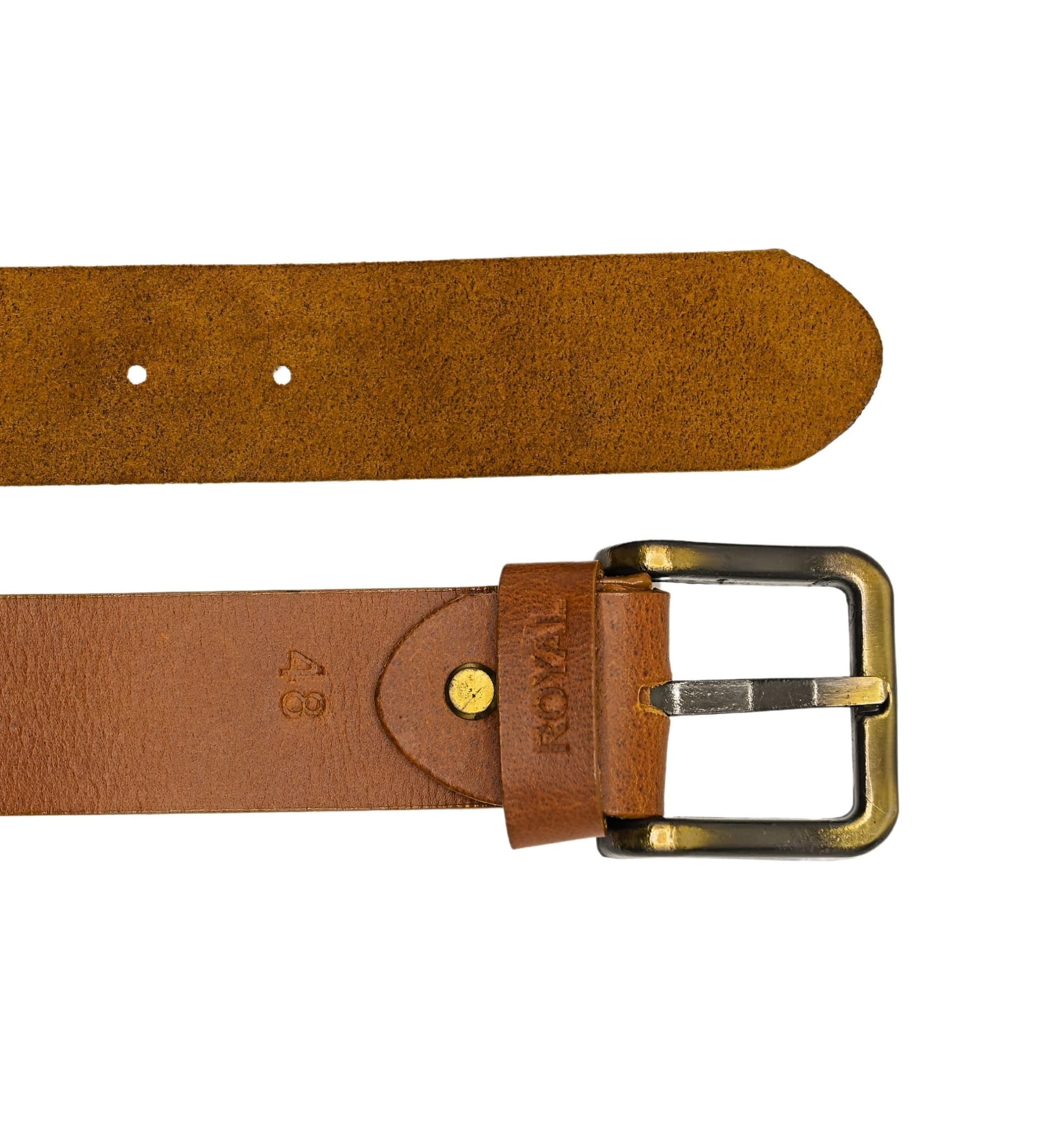 ROYAL Hand Crafted Leather Belts (Tan)