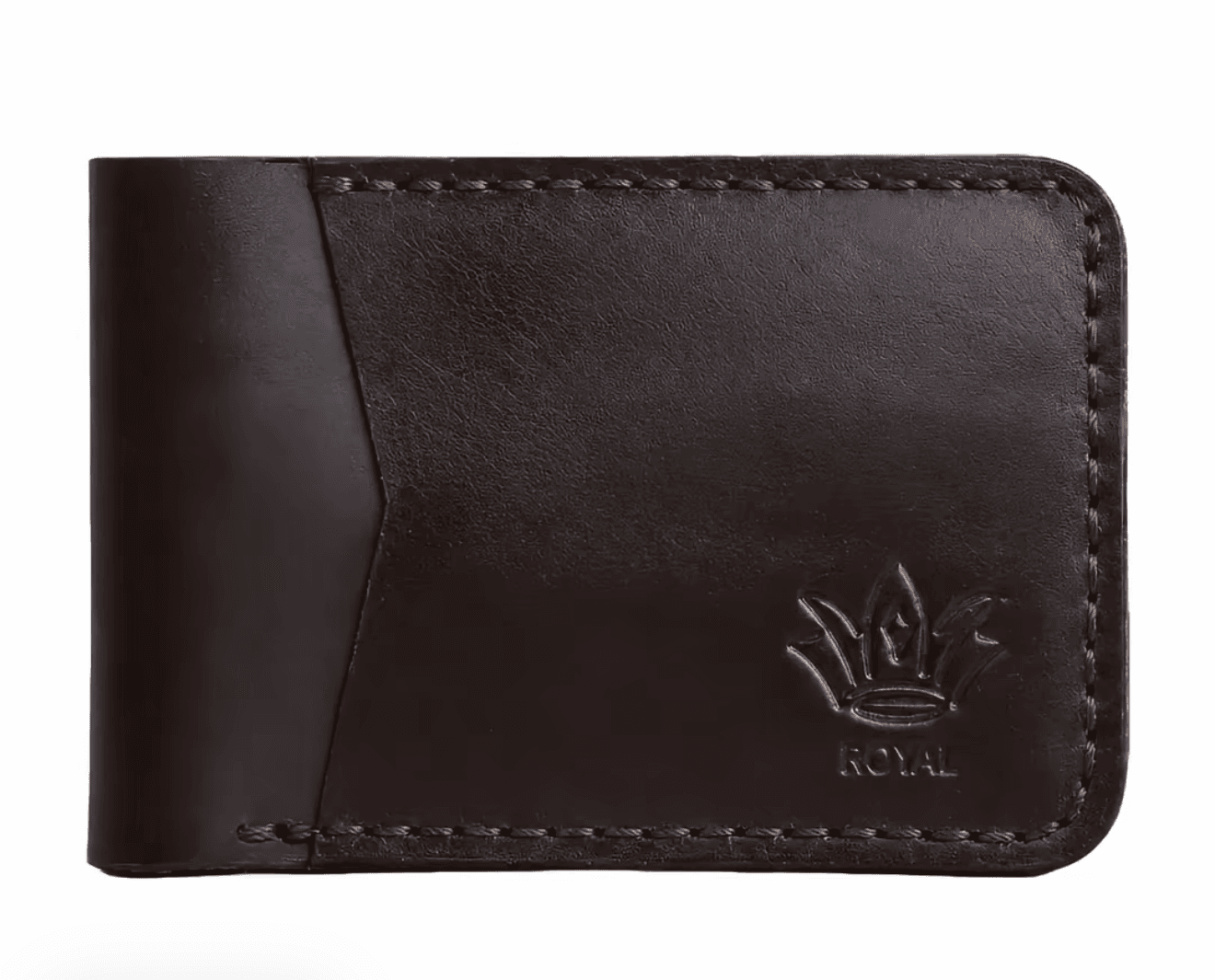 ROYAL Hand Stitch Front Pocket Wallet — Brown