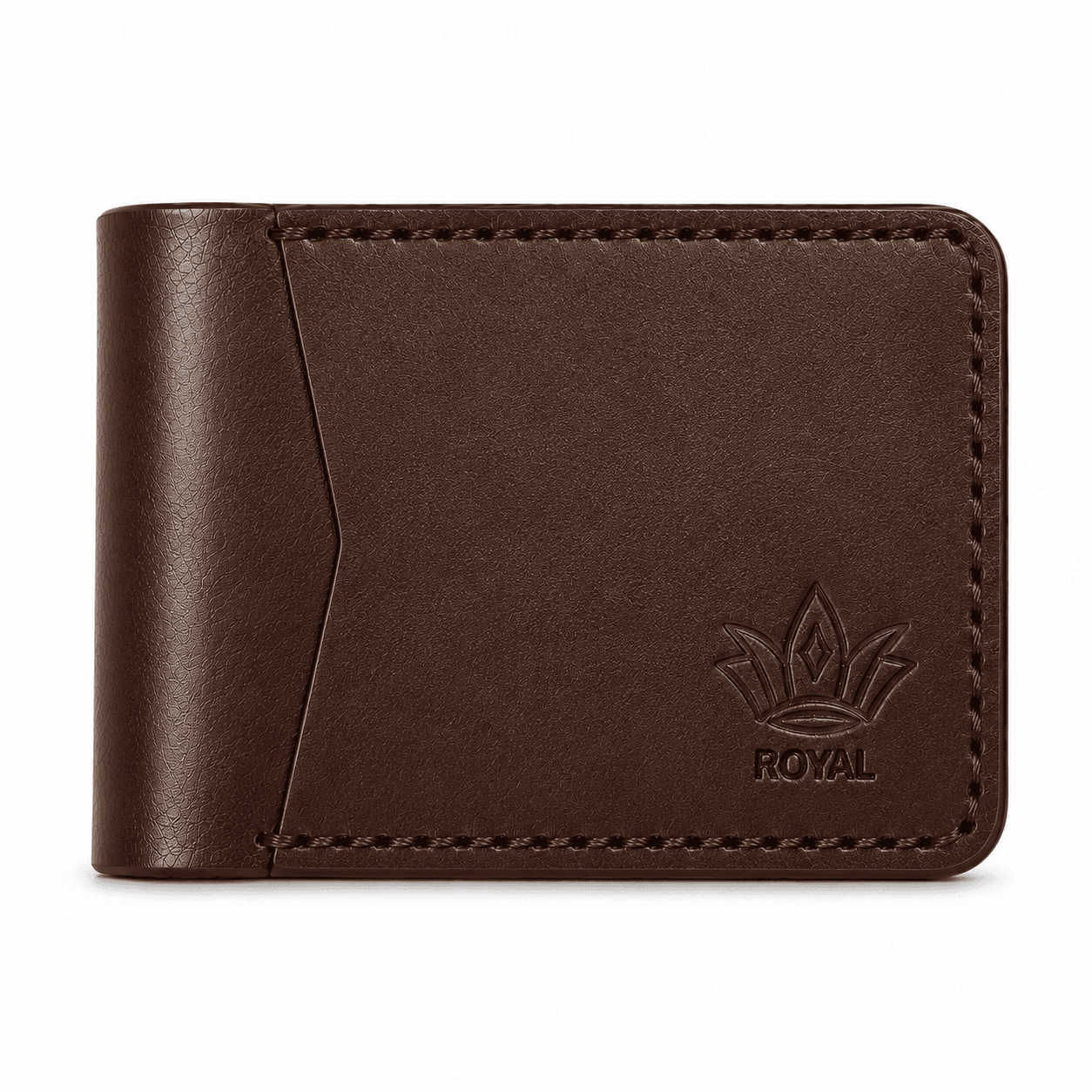 ROYAL Hand Stitch Front Pocket Wallet β Chocolate