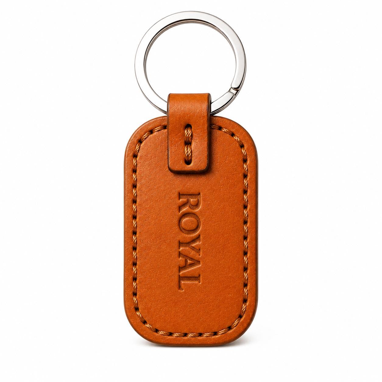 ROYAL Leather Keychain β Tan