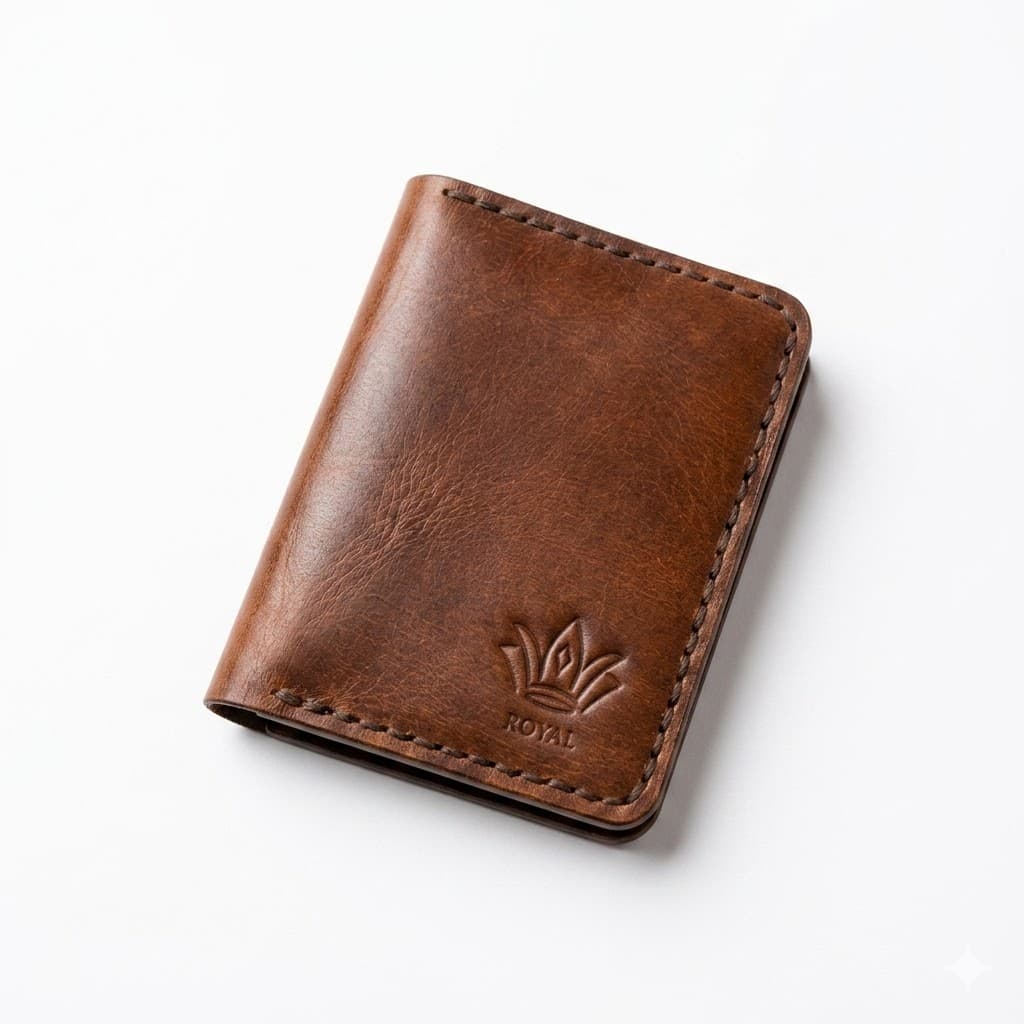 ROYAL Hand Made Card Holder — Tan