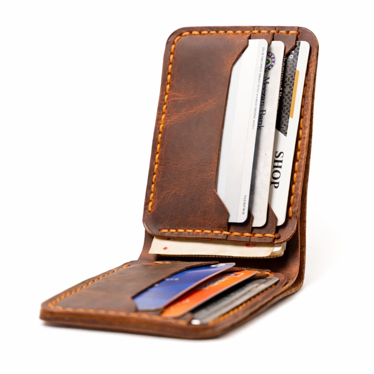ROYAL Hand Made 3 Pocket + Hidden Wallet — Tan — interior view