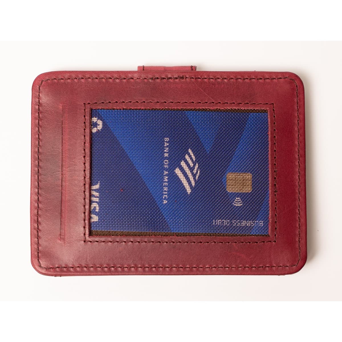 ROYAL Short Flap Card Holder — Burgundy