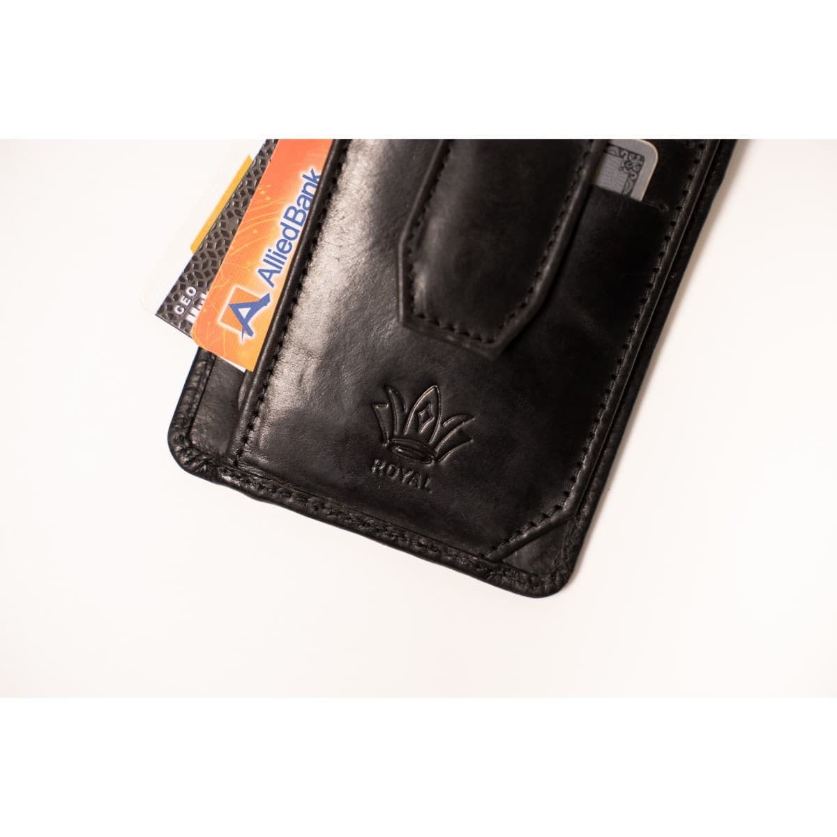 ROYAL Long Flap Card Holder — Black