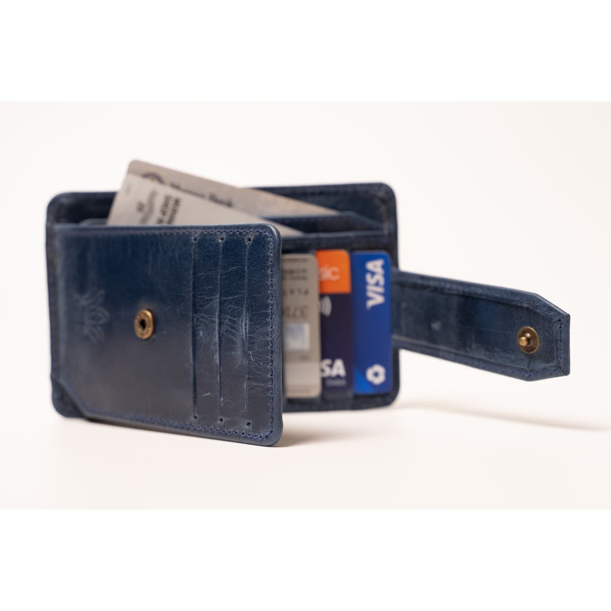 ROYAL Long Flap Card Holder — Blue