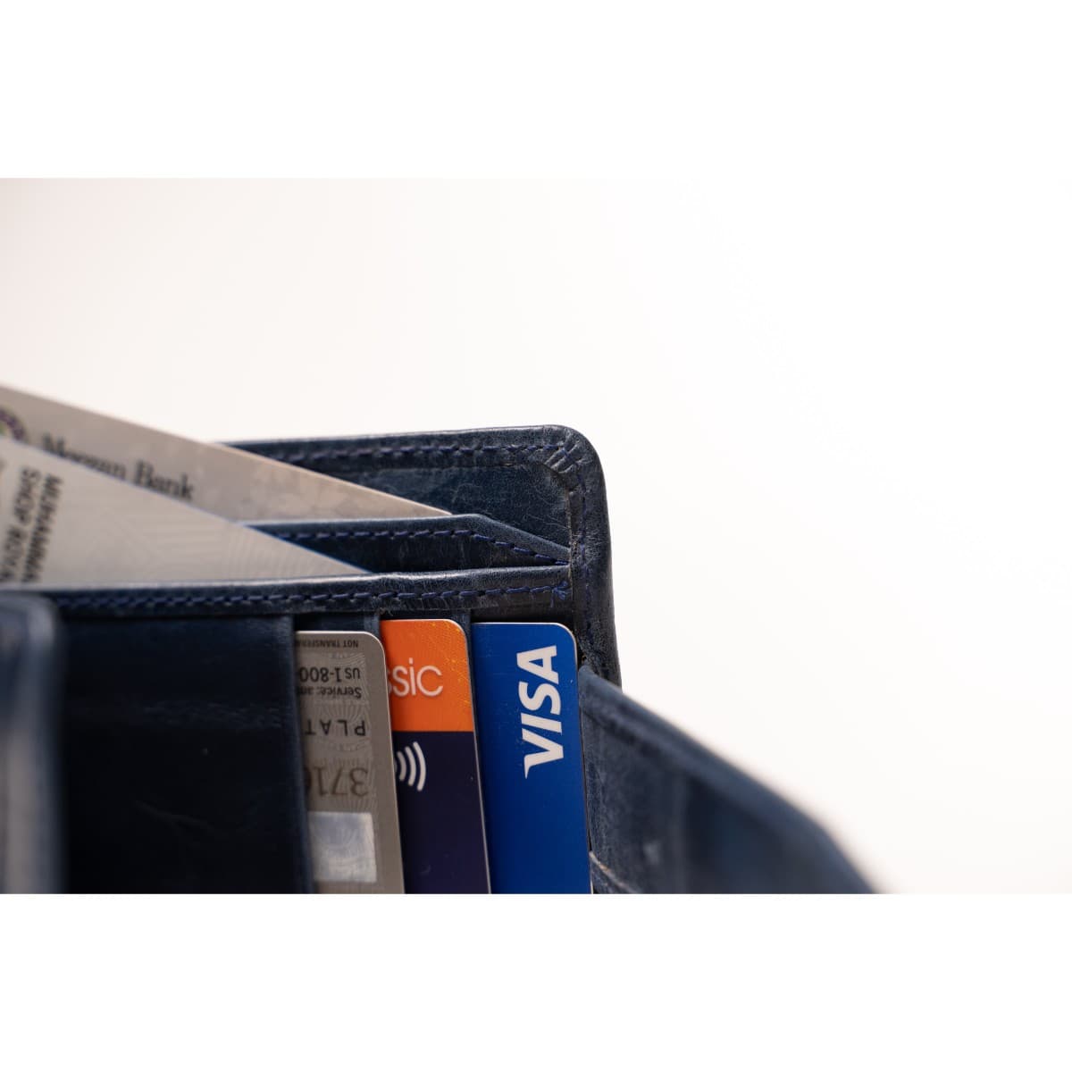 ROYAL Long Flap Card Holder — Blue
