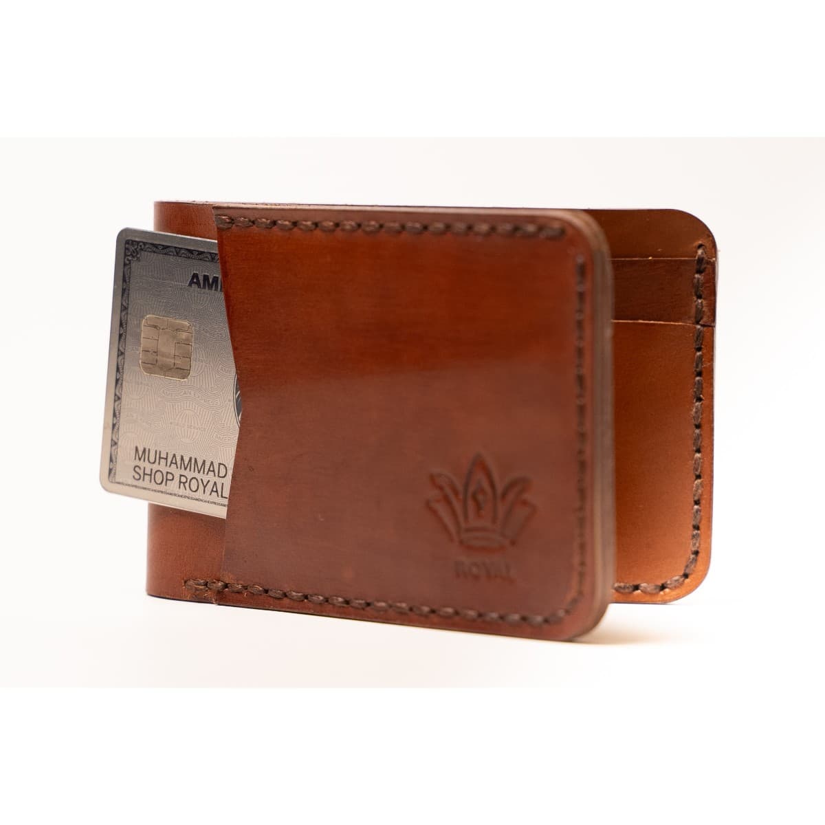 ROYAL Hand Stitch Front Pocket Wallet — Tan