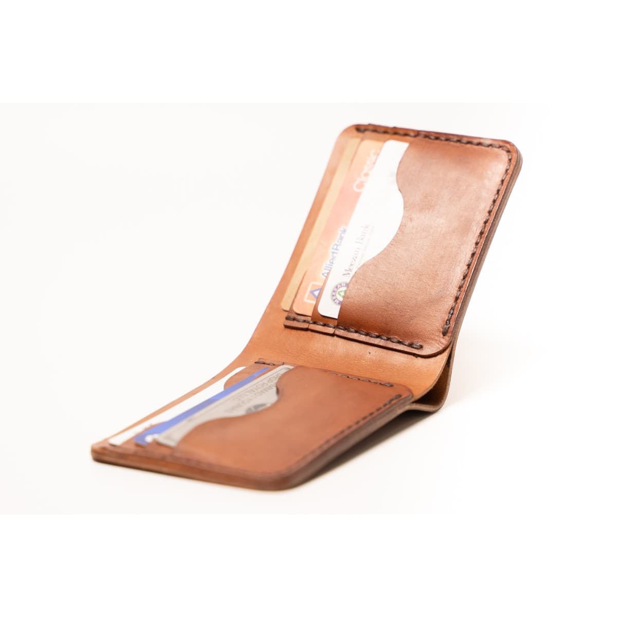 ROYAL Hand Made Regular 3 Pocket Wallet — Tan — front view