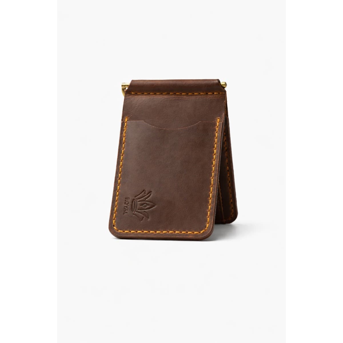 Royal Hand Made Cash Clip β Tan β Tan full-grain leather
