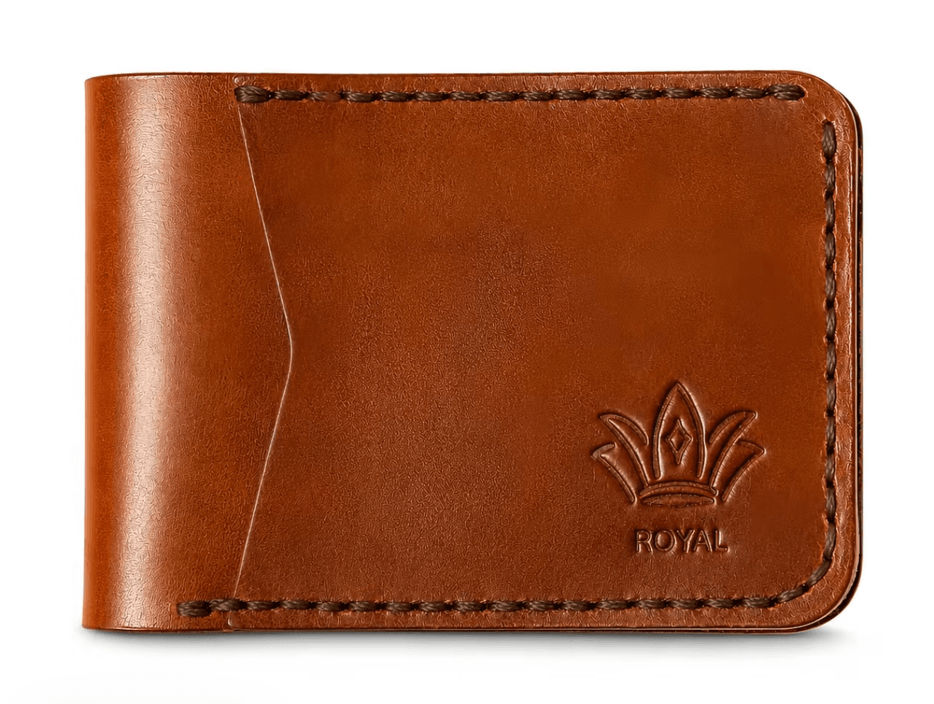 ROYAL Hand-Stitched Front Pocket Wallet — TAN