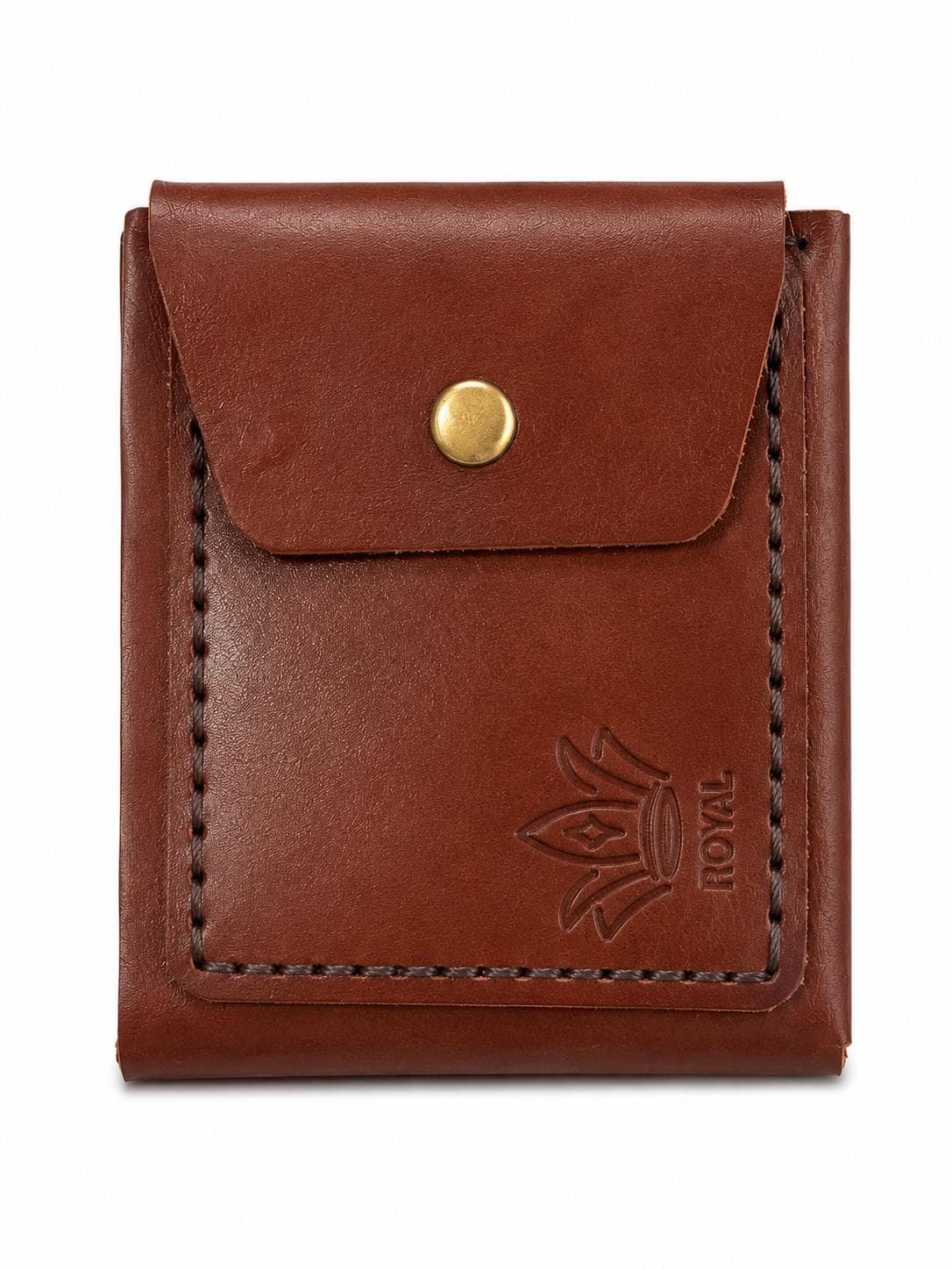 Genuine Leather Wallet Men Slim Bifold Handmade Card Holder | Brown Wallet