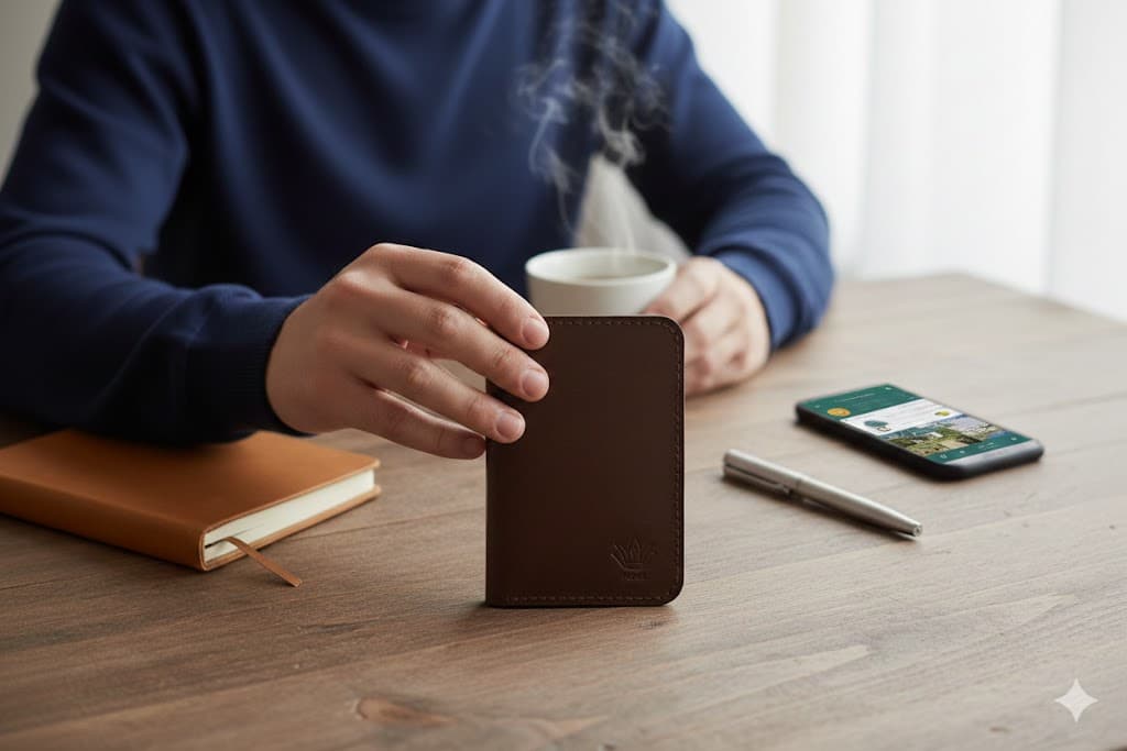 ROYAL Hand Made Passport Cover — Chocolate