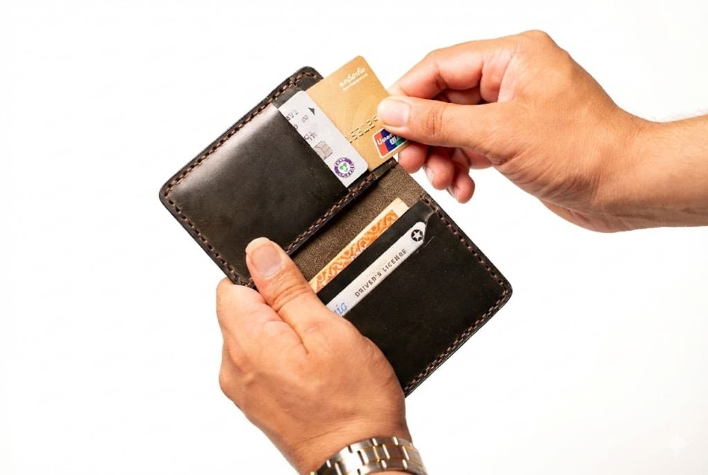 ROYAL Hand Made Card Holder — Green