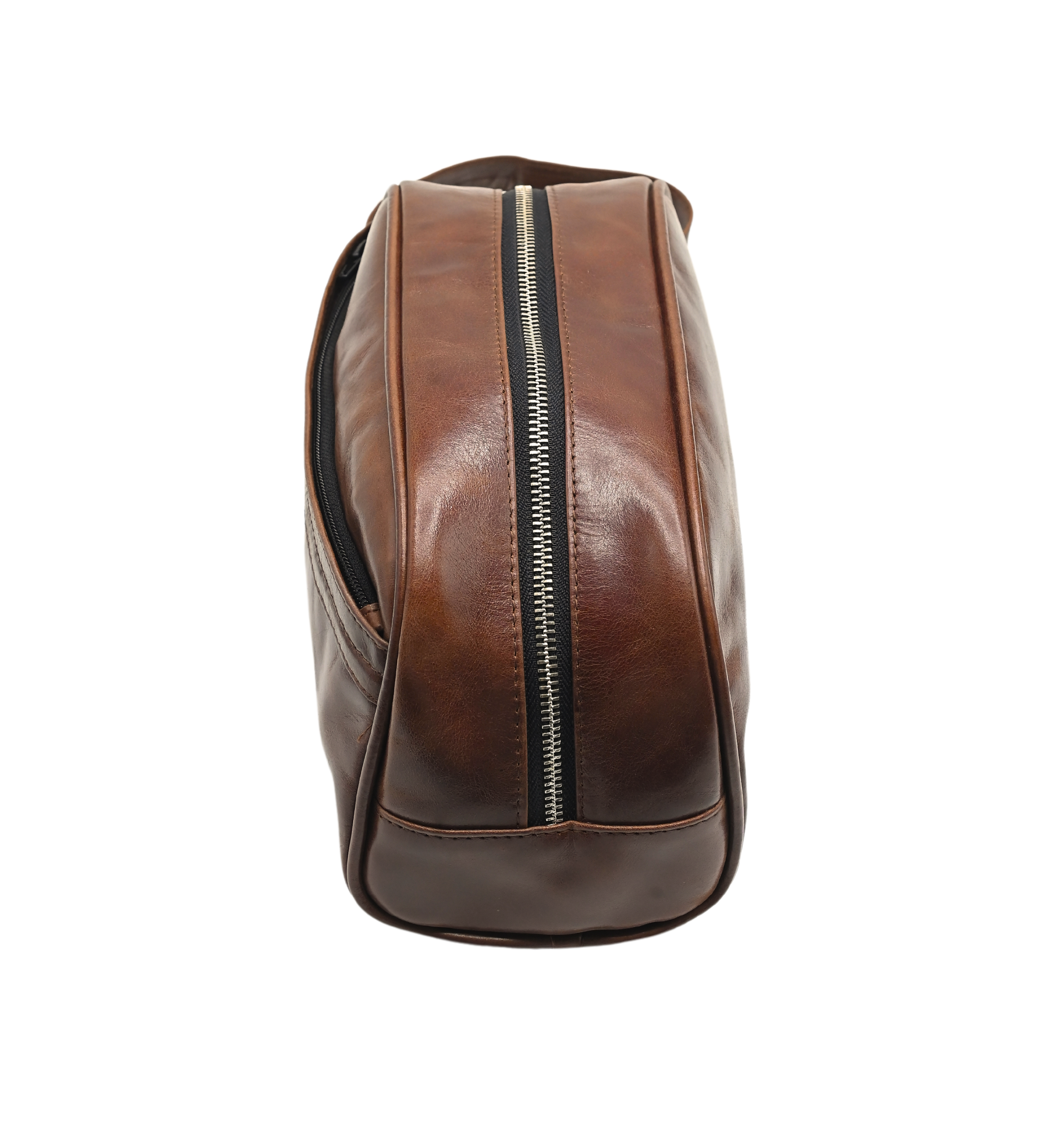 Leather Toilety Bags Dark Brown