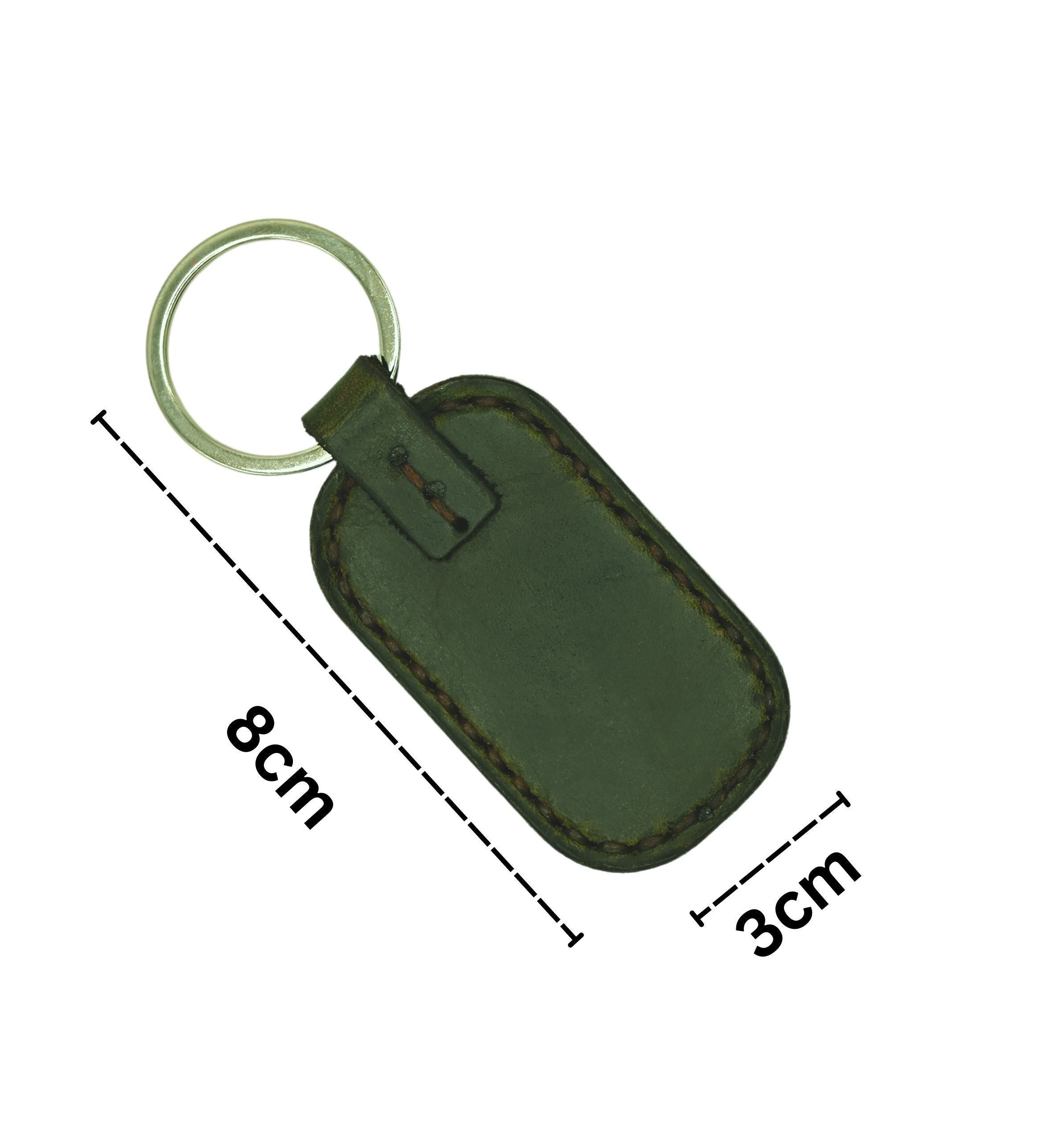 Leather green Key Chain