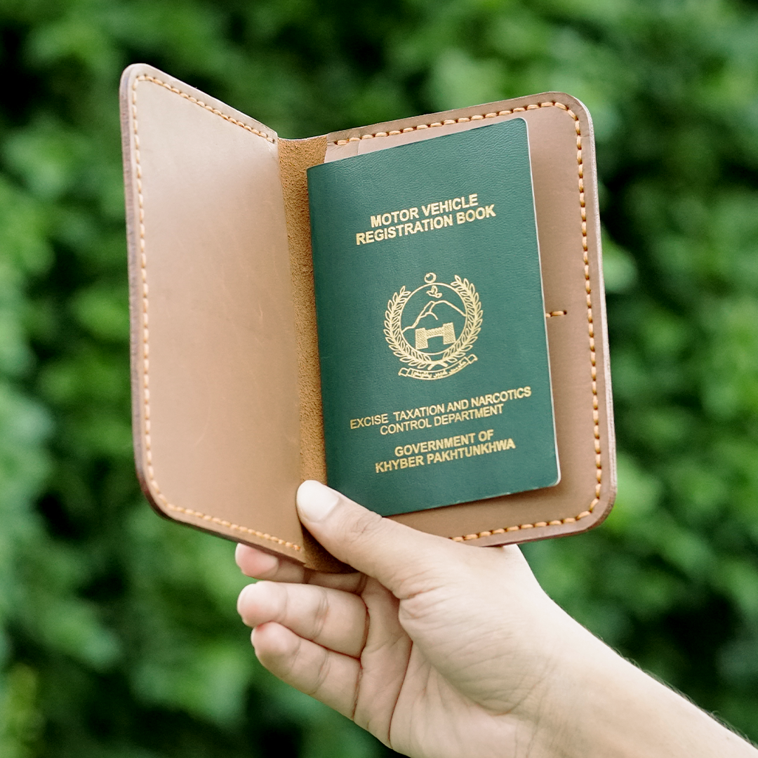 Leather passport Camel color