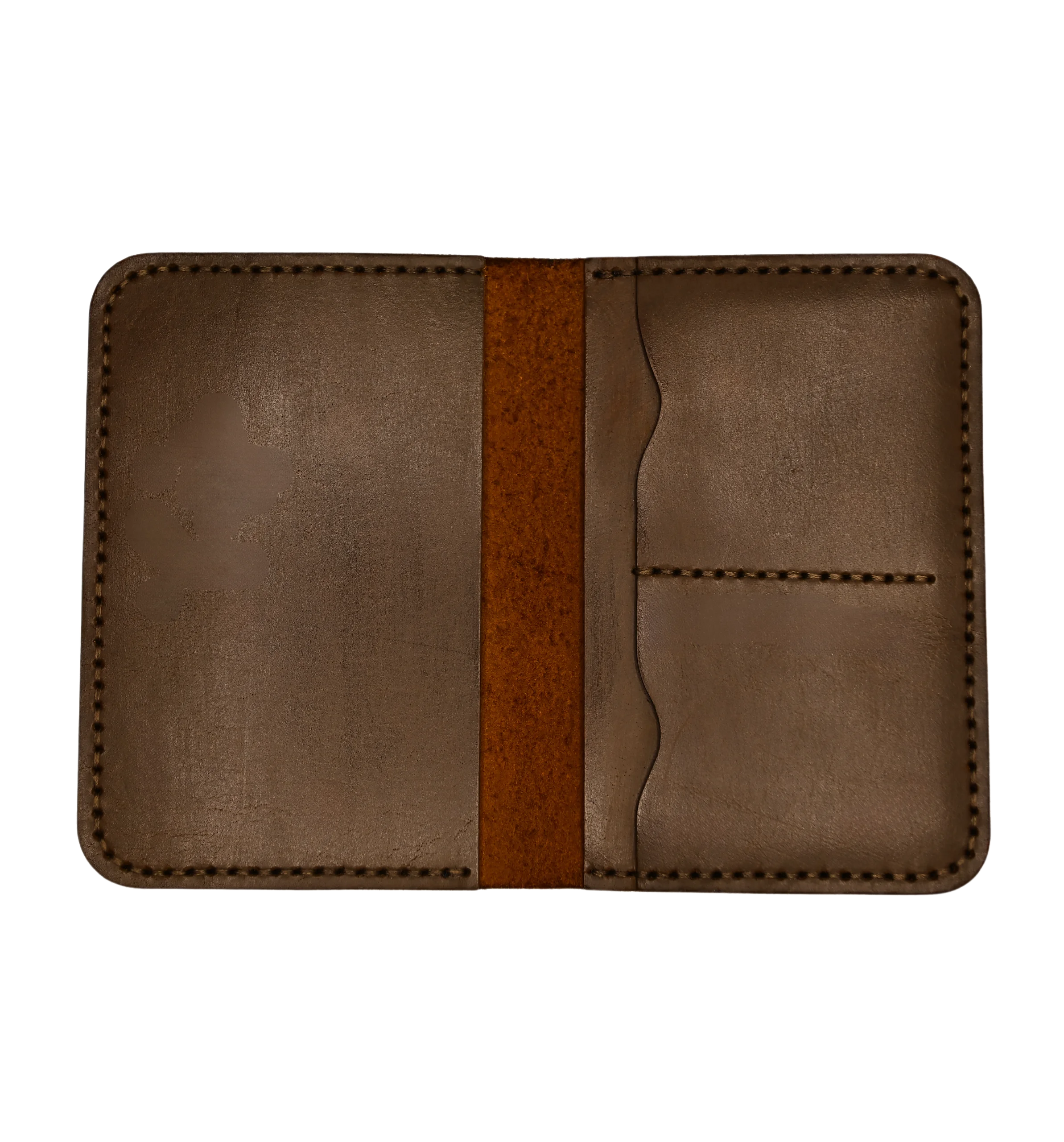 Leather Passport Cover Brown