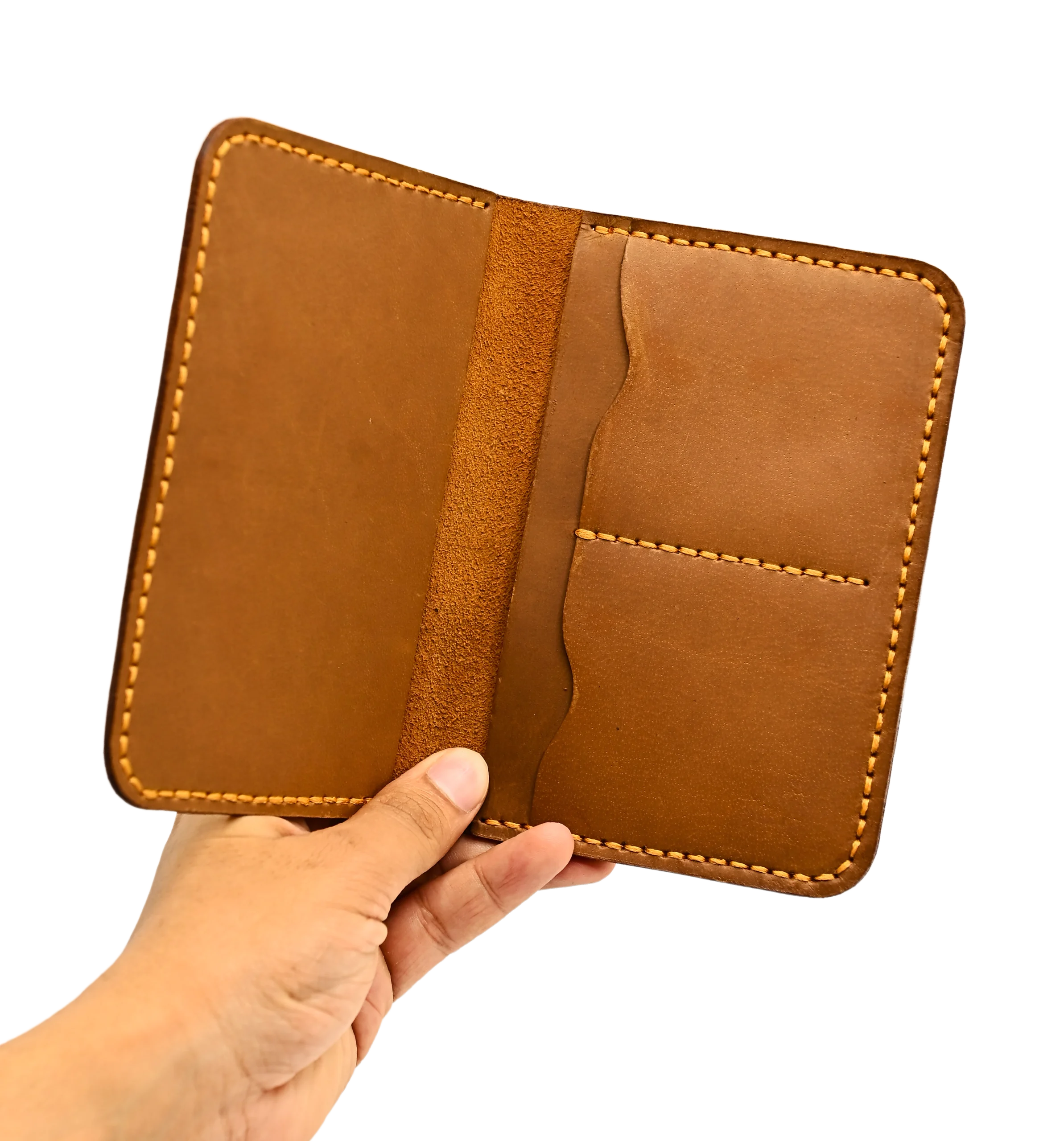 Leather passport Camel color