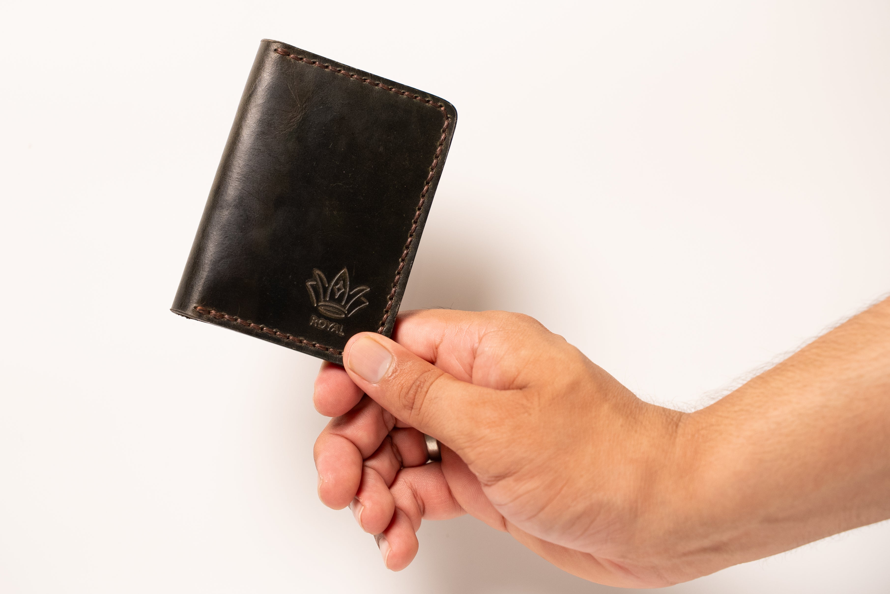 Leather Card Holder - Green.