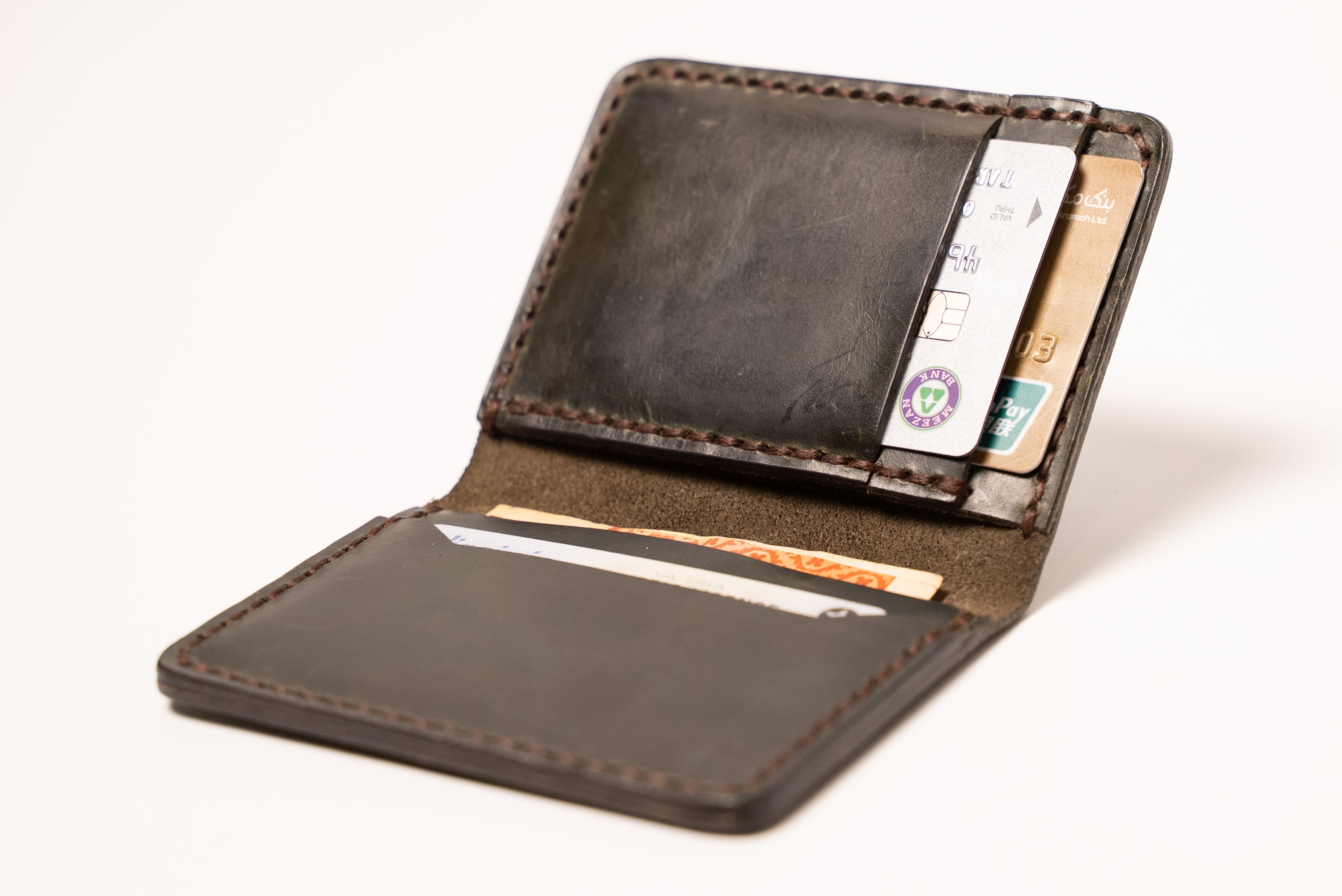 Leather Card Holder - Green.