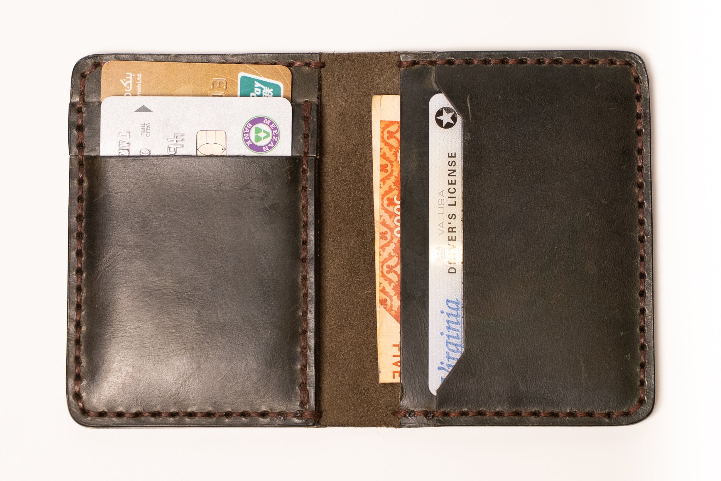 Leather Card Holder - Green.