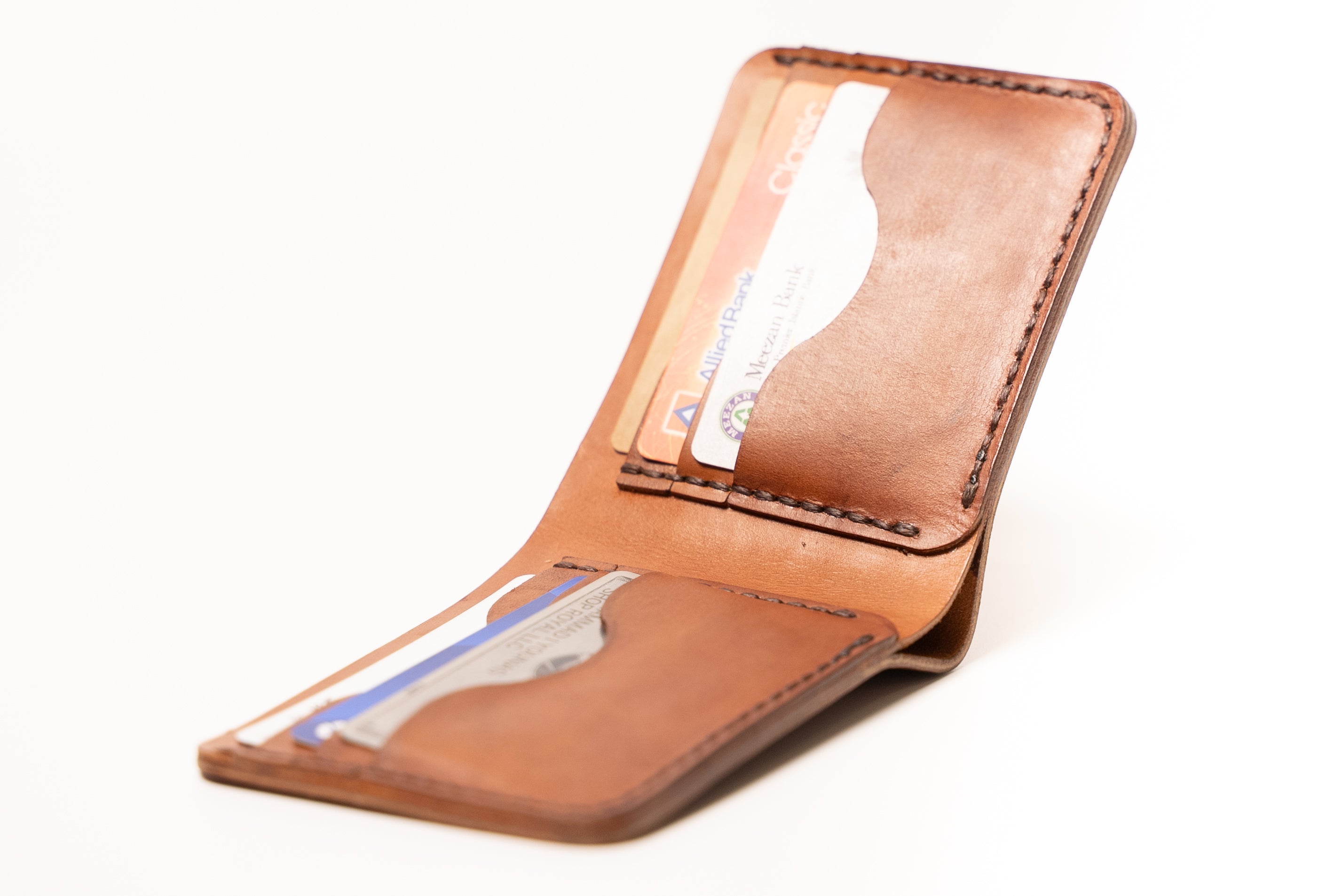 ROYAL Leather wallet three pocket- Tan.
