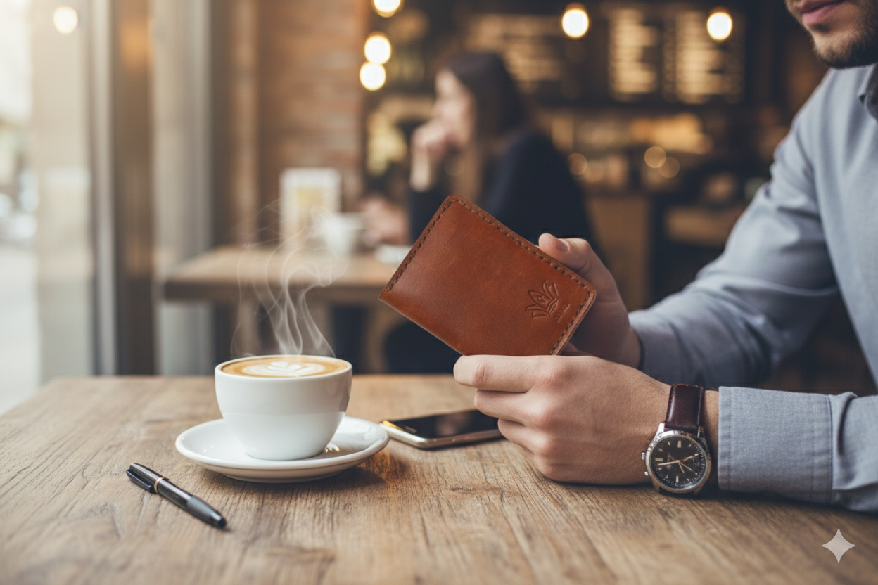 ROYAL Premium Leather Card Holder - Tan.