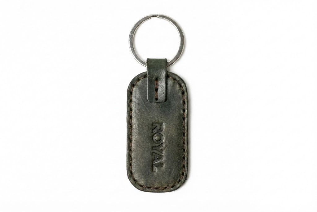 ROYAL Handmade Leather Keychain - Green.