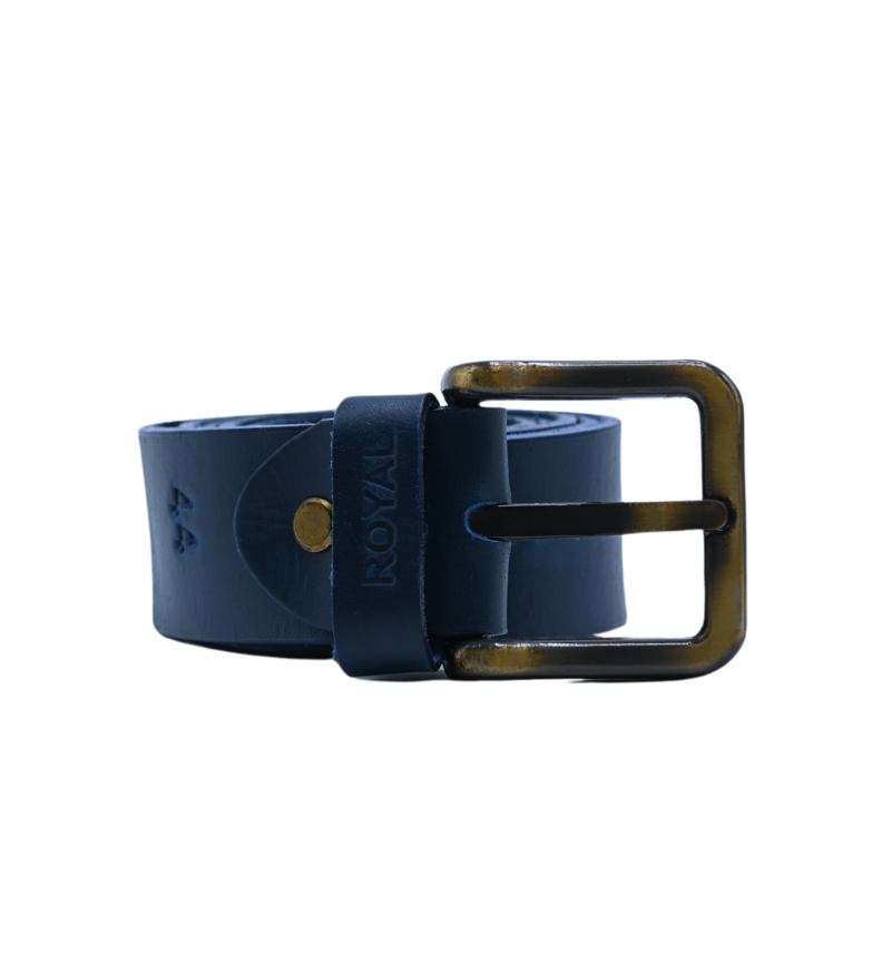 Hand Crafted Traditional Leather Blue Belt