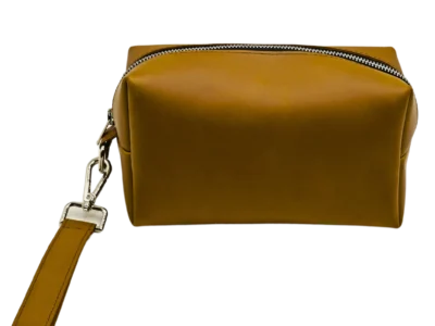 Leather Toiletry bag Camel