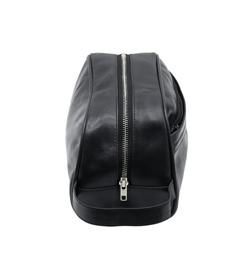 Leather Toiletry Bag Black