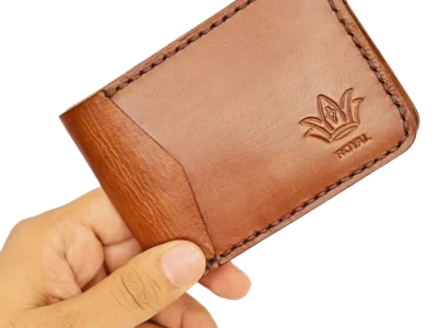 Leather tan Wallet Front Pocket