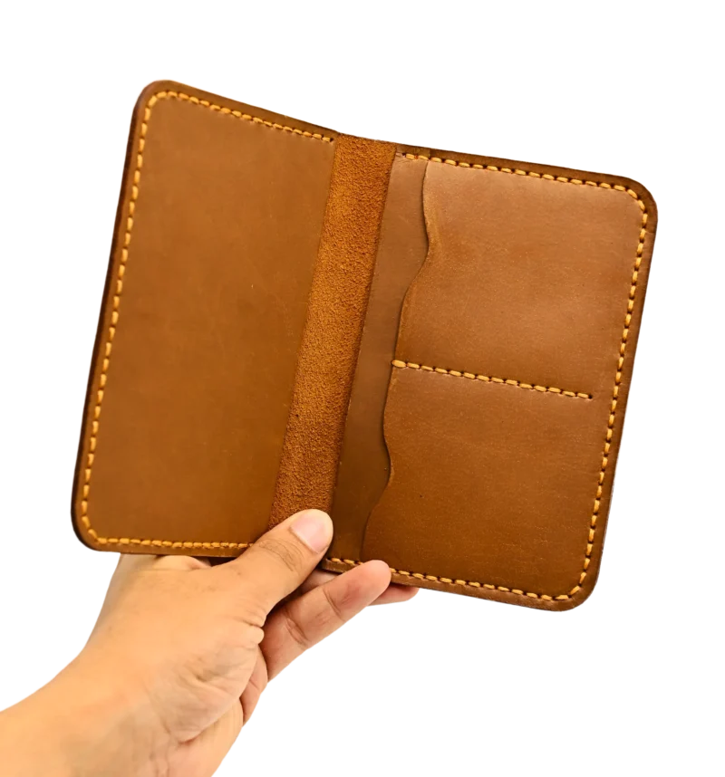 Leather passport Camel color