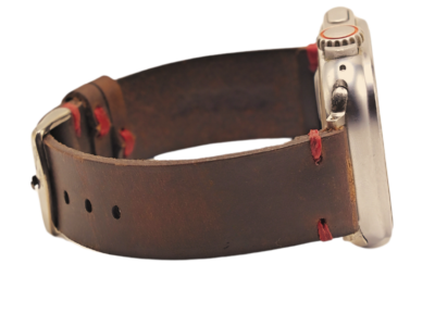 Leather Watch Straps red thread