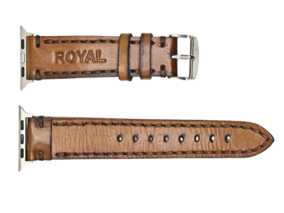 Leather Watch Straps Tan Double stitched