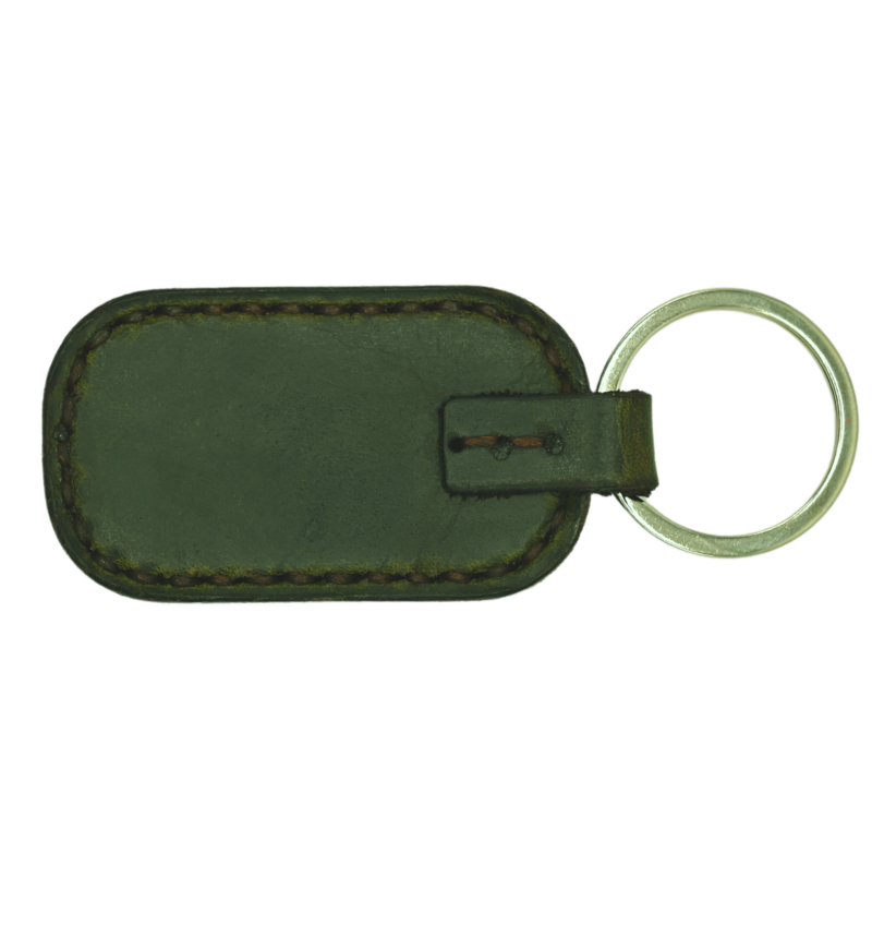 Leather Green Key Chain